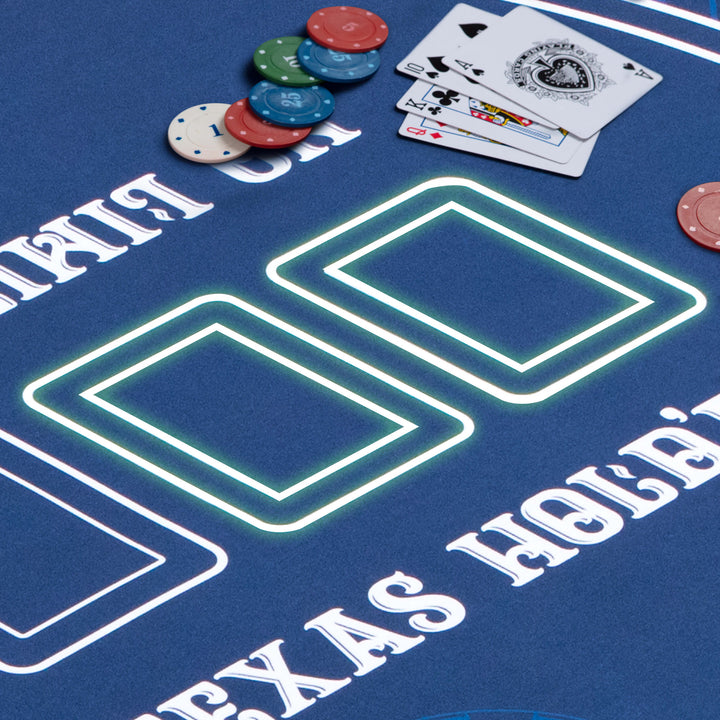 Blue 47" Professional Round Poker Mat