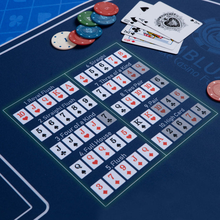 70" x 35" Blue Professional Poker Mat