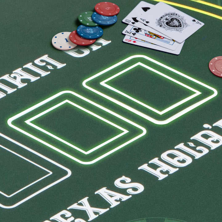 Green 47" Professional Round Poker Mat