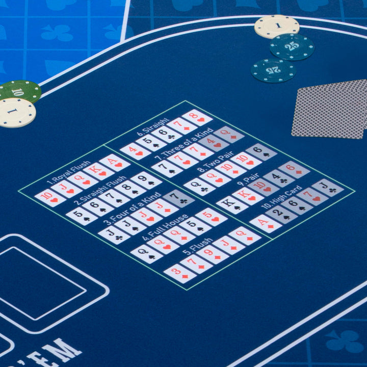 47" x 23" Blue Professional Poker Mat