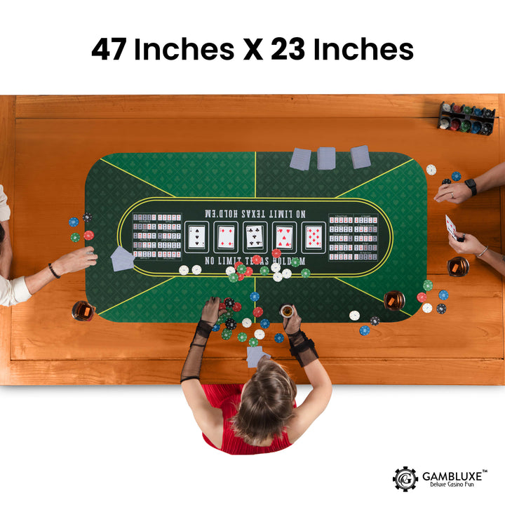 47" x 23" Green Professional Poker Mat